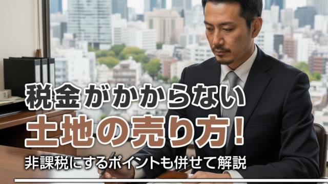 不動産売却コラムを追加いたしました！（税金がかからない土地の売り方！非課税にするポイントも併せて解説）