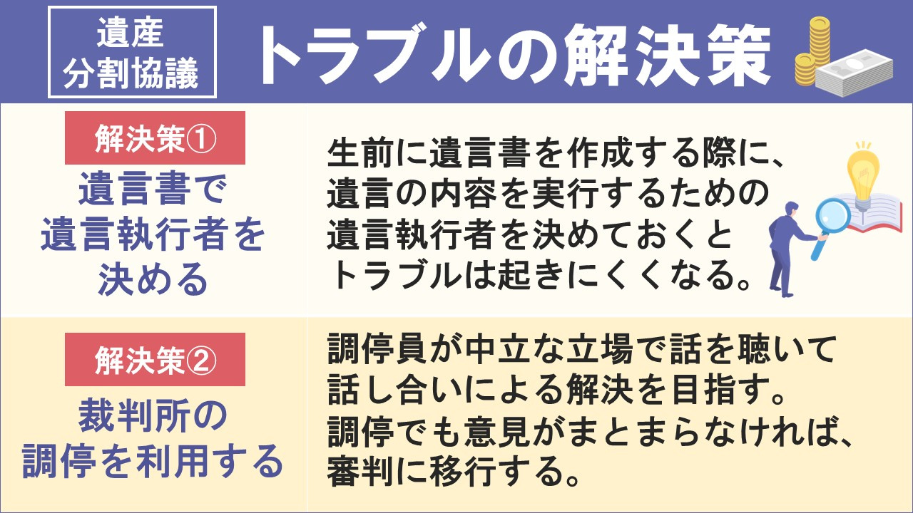 遺産分割協議の進め方で起こりうるトラブルの解決策をご紹介