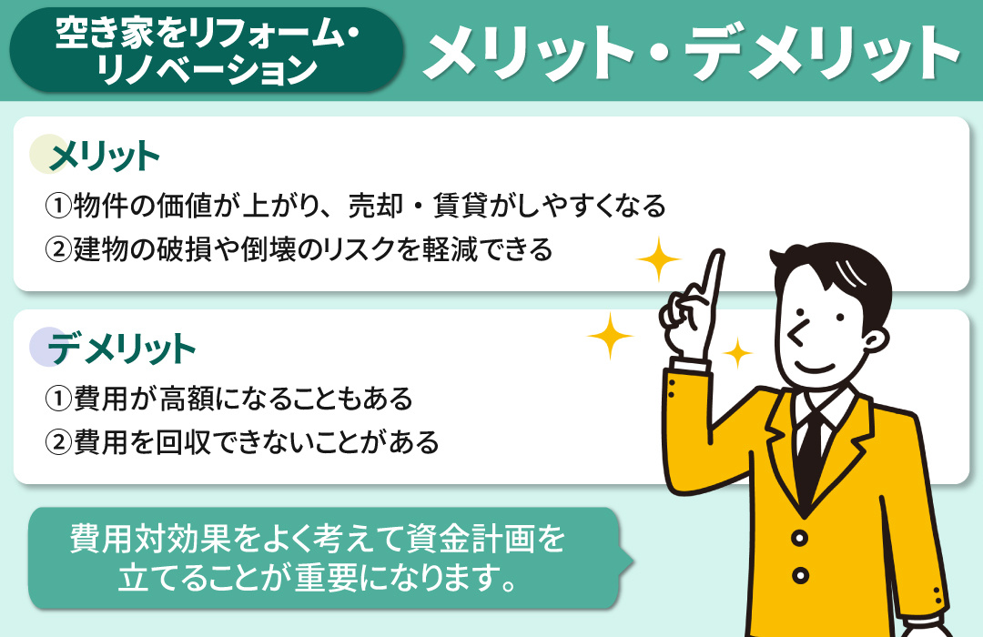 空き家をリフォームやリノベーションするメリットとデメリット