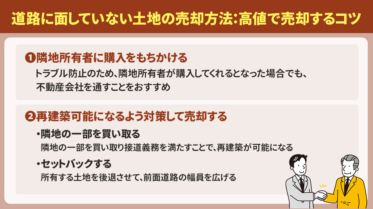道路に面していない土地の売却方法：高値で売却するコツ