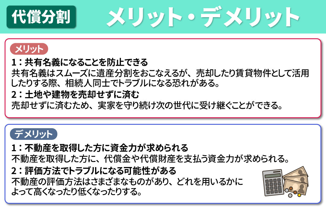 相続時に代償分割を選ぶメリットとデメリット