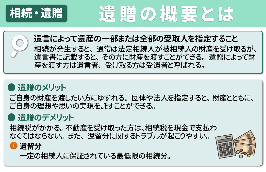 相続の際に知っておきたい遺贈①概要やメリットとは