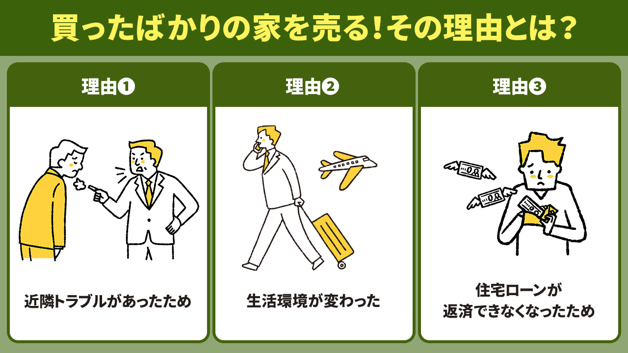 買ったばかりの家を売る!その理由とは?