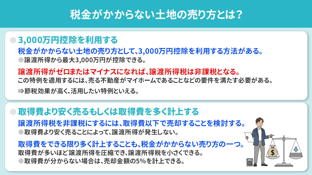 税金がかからない土地の売り方とは？